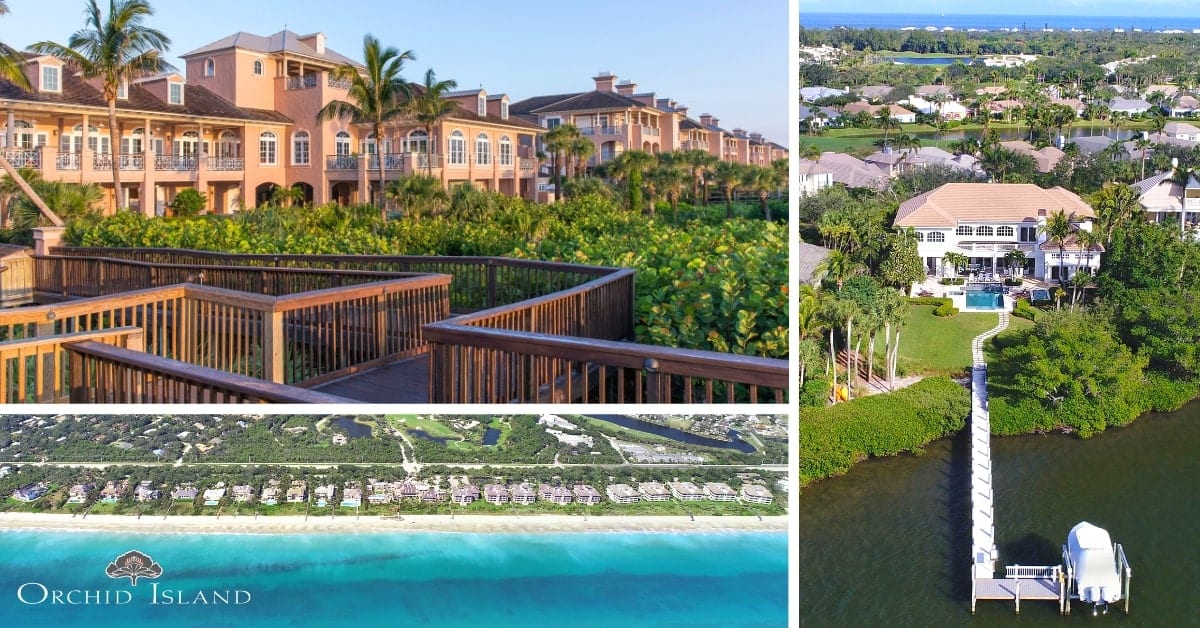 The exterior of Orchid Island Golf Beach Club looking in from the ocean