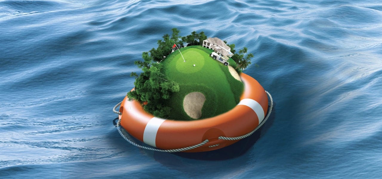 Country Club Community inside a lifesaver