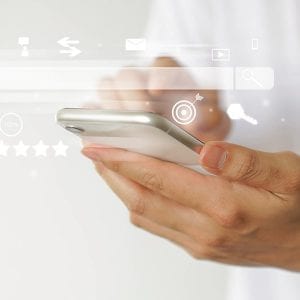 Mobile Phone to Illustrate Website Traffic