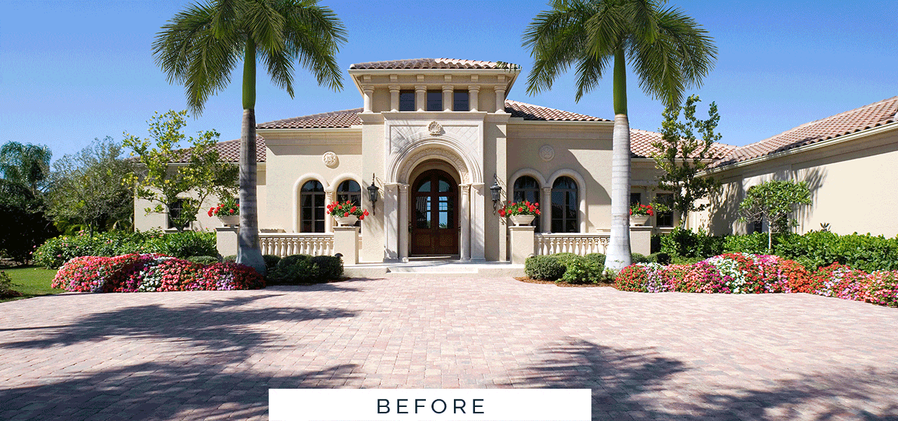 a home that is remodeled by ecclestone to be de tuscanized