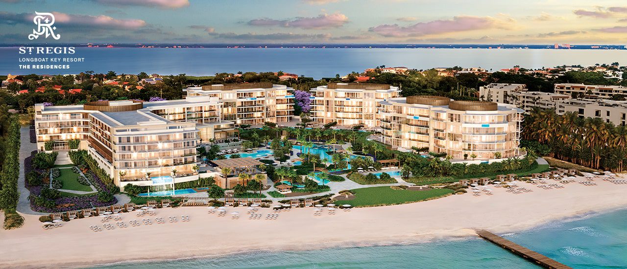 aerial photo of residences at st regis resort