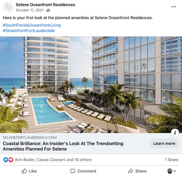 real estate development selene social post