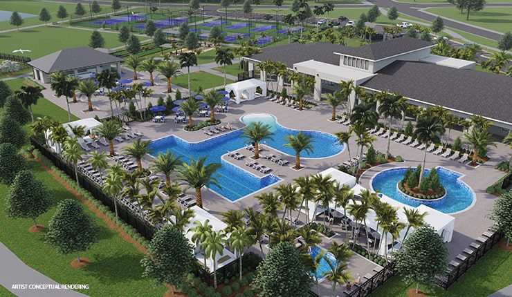 aerial view of cresswind pool