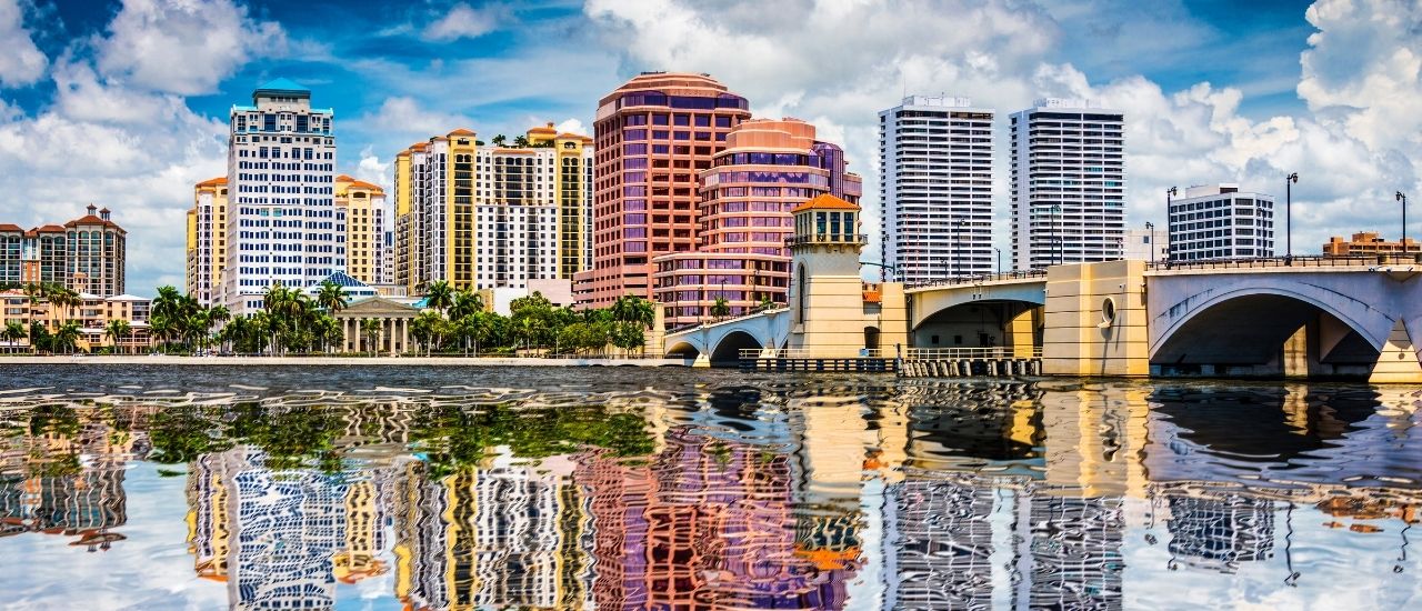 view of west palm beach skyline
