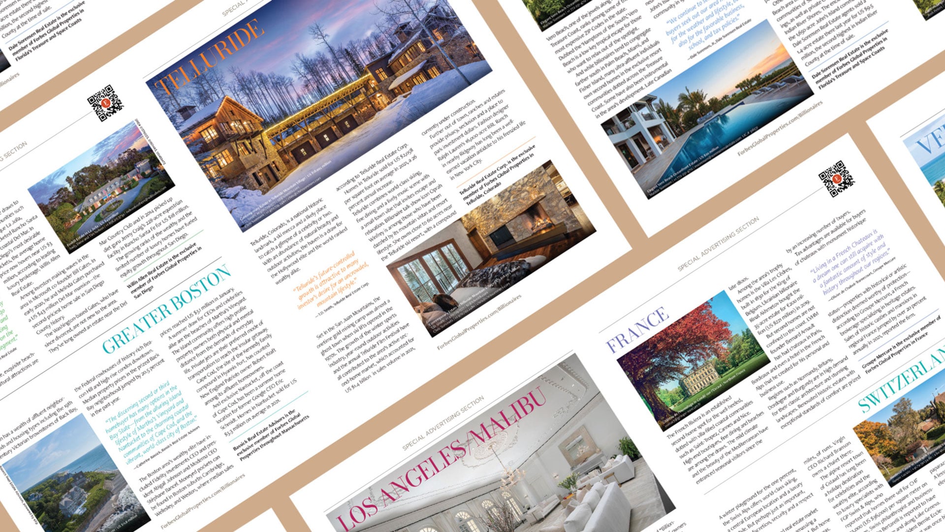 Forbes Global Properties Print Design